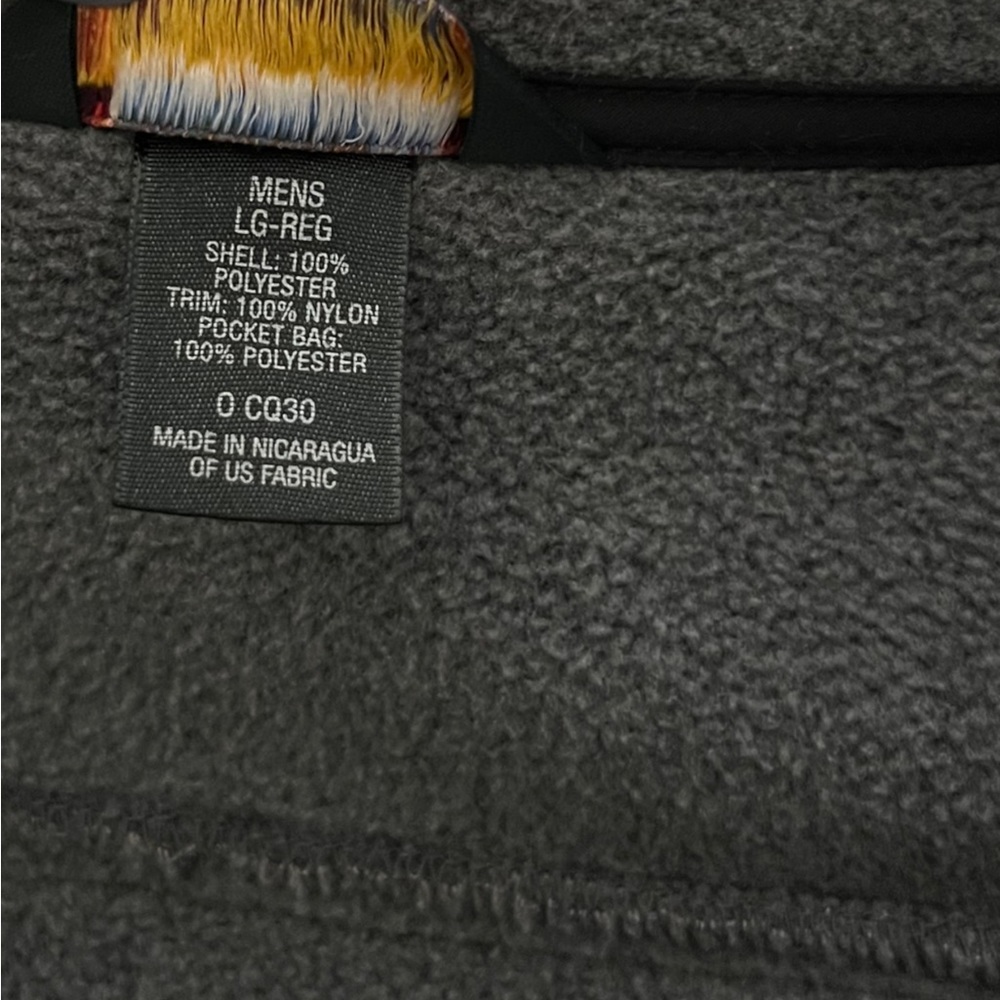 L.L. Bean Fleece Jacket Slightly Fitted Gray Full Zip Polyester Large - Picture 6 of 7